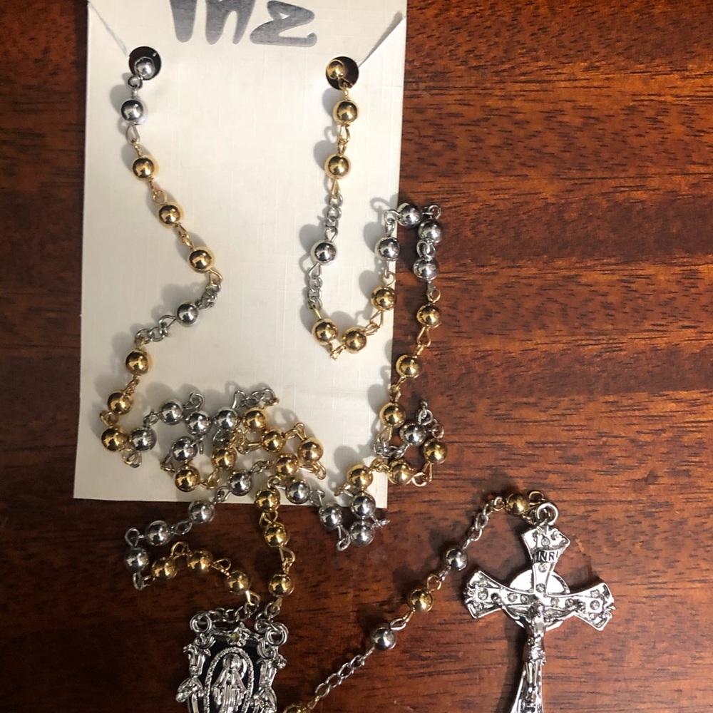 Gold and silver rosary